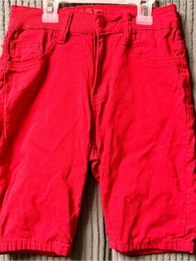 Women’s Bright Red Jean Shorts - Classic Five-Pocket Style